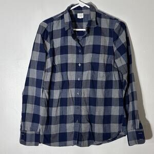Women’s Size S J Crew Long Sleeve Button Up Blue Plaid